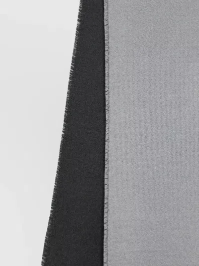 Givenchy Rectangular Scarf Soft Drape Fringed Edges In Gray