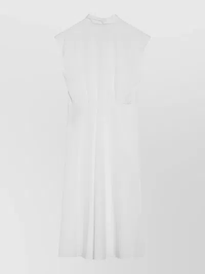 Valentino Broderie Anglaise-trimmed Cotton-poplin Midi Dress