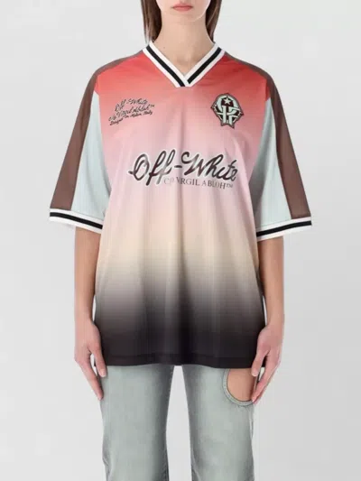Off-white Off White Gradient Raglan Football Shirt In Gray