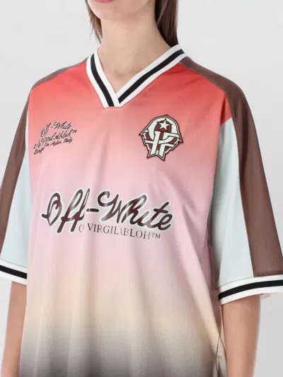 Off-white Off White Gradient Raglan Football Shirt In Gray