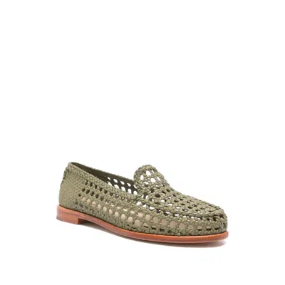 Dragon Diffusion Dolly Woven Loafers In Green