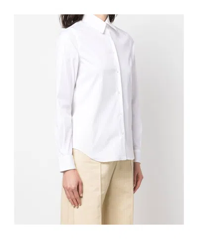 Aspesi Pointed Collar Long-sleeved Shirt In White