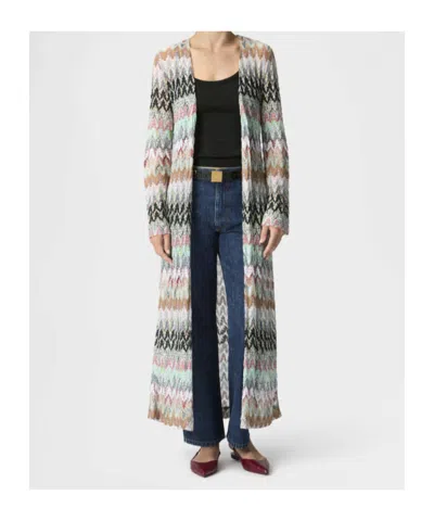 Missoni Zigzag Pattern Coat In Multi