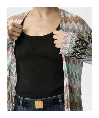 Missoni Zigzag Pattern Coat In Multi
