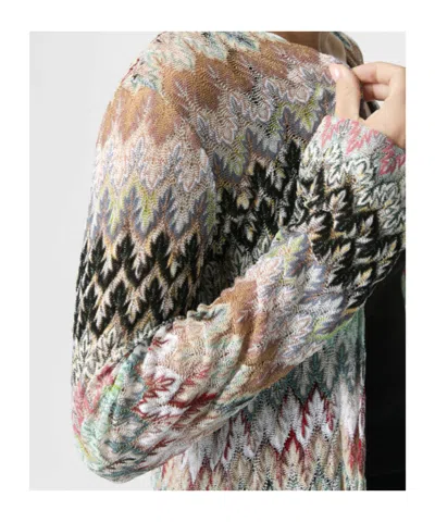 Missoni Zigzag Pattern Coat In Multi