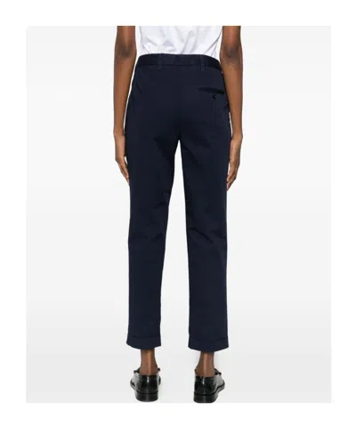 Aspesi Classic Trousers In Navy Blue Cotton In Black