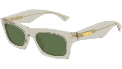 Bottega Veneta 51mm Rectangular Sunglasses In Green