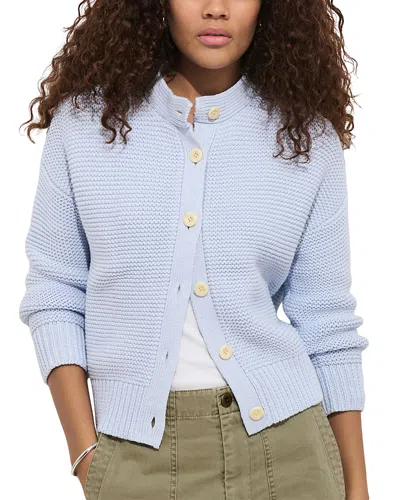 Alex Mill Nico Crewneck Cotton Cardigan In Blue