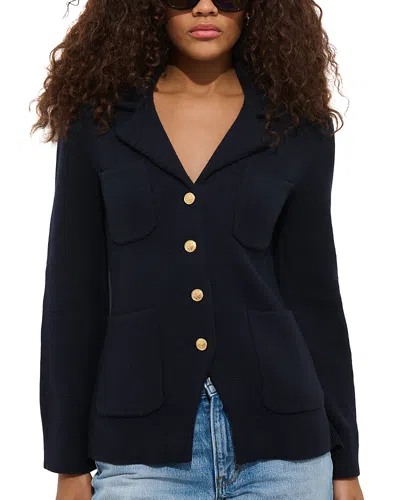 Alex Mill London Sweater Jacket In Cotton Cashmere In Blue