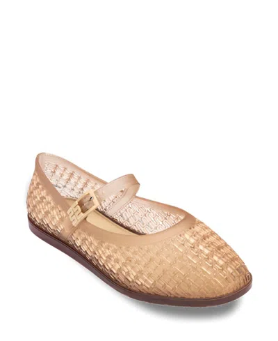 Melissa Harper Buckle-strap Ballet Flats In Brown
