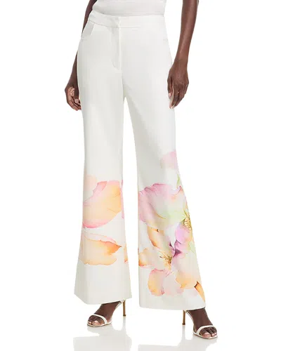 Toccin Gaiafloral Flared Trousers In White