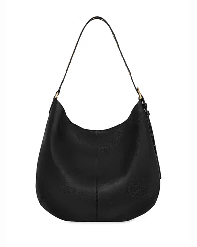 Rebecca Minkoff Naomie Leather Hobo Shoulder Bag In Black