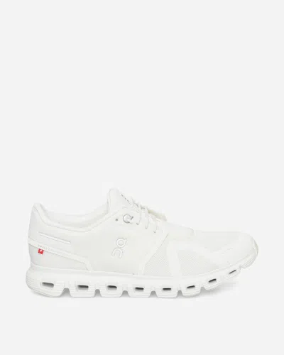 On Cloud 6 Panelled Mesh Sneakers In White