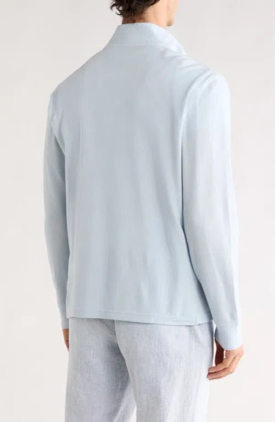 14th & Union Quarter Zip Pullover Sweater In Blue