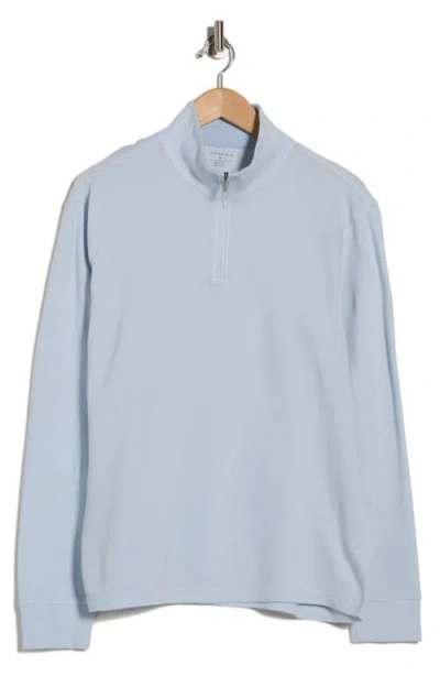 14th & Union Quarter Zip Pullover Sweater In Blue