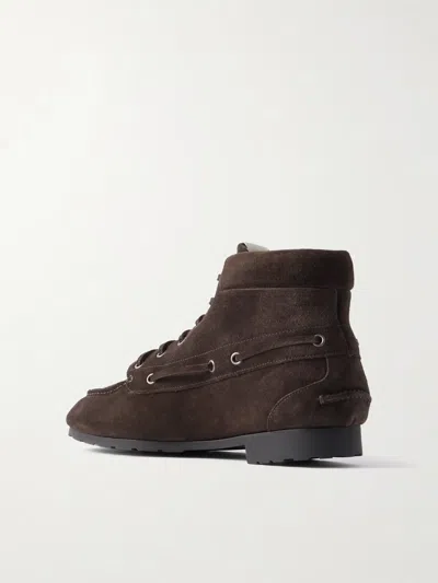 Bally Paphos Suede Ankle Boots In Brown