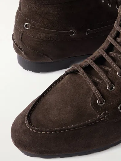 Bally Paphos Suede Ankle Boots In Brown