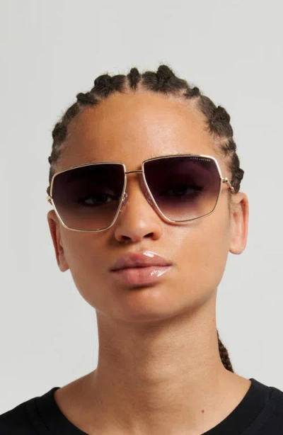 Marc Jacobs 60mm Gradient Square Sunglasses In Gold
