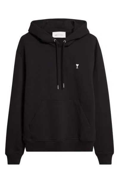 Ami Alexandre Mattiussi Ami Paris Heartfelt Pullover Hoodie For Men In Black