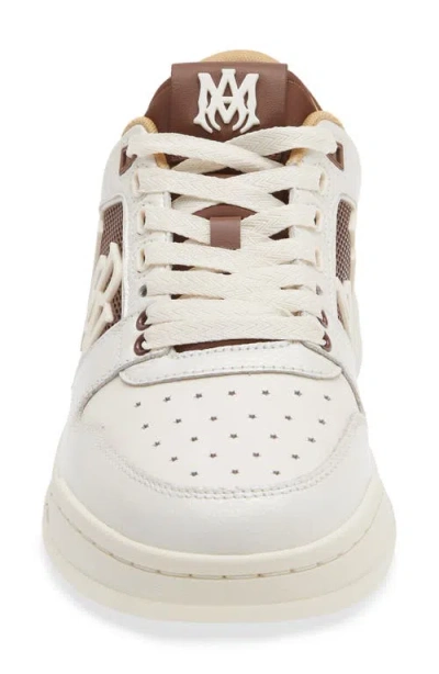 Amiri Men 'classic Low' White Sneaker With Maxi Logo On The Side And Tone-on-tone Ma Quad Motif In L In White