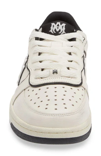 Amiri Newport White Sneakers Low Top With Logo Patch On The Side And Contrasting Heel With Leather Logo Le In White