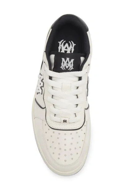 Amiri Newport White Sneakers Low Top With Logo Patch On The Side And Contrasting Heel With Leather Logo Le In White