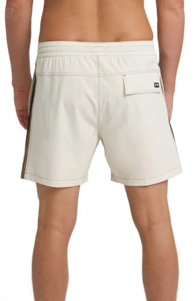 Billabong Dbah Panel Layback Swim Trunks In White