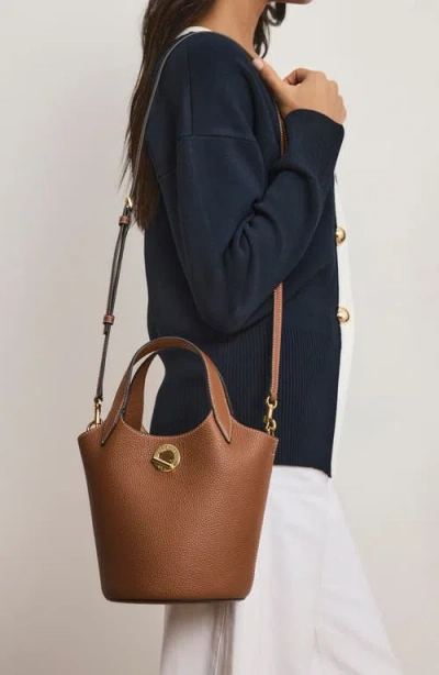 Veronica Beard Anchor Leather Top Handle Bag In Blue
