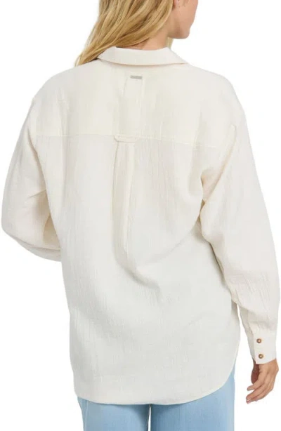 Billabong Wanderer Solid Cotton Shirt In White
