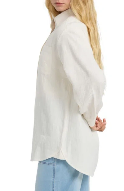 Billabong Wanderer Solid Cotton Shirt In White