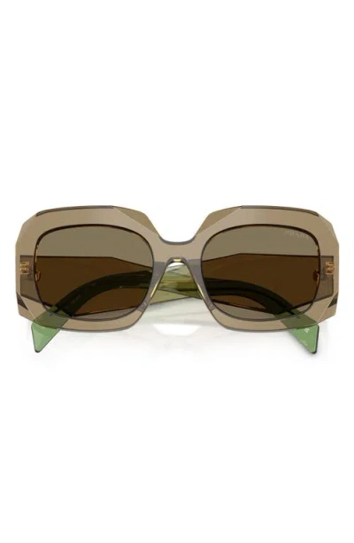 Prada Symbole Oversized-frame Sunglasses In Brown