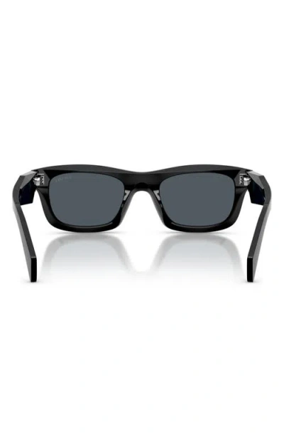 Prada Engraved Square-frame Sunglasses In Blue