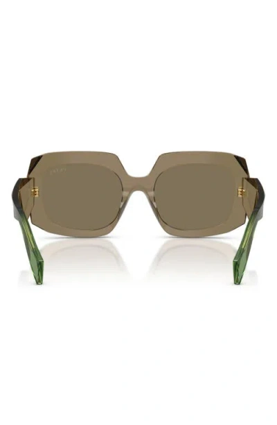Prada Symbole Oversized-frame Sunglasses In Brown