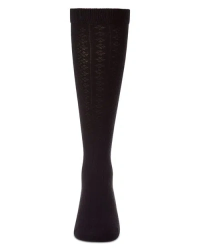 Memoi Diamond-patterned Knee Sock In Pattern