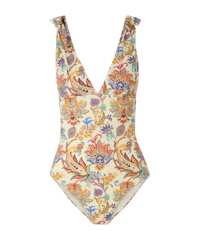 Etro Printed One-piece Swimsuit In Multi