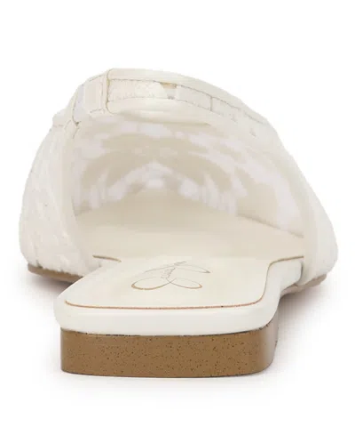Jessica Simpson Mezzah Slingback Pointed Toe Flat In White