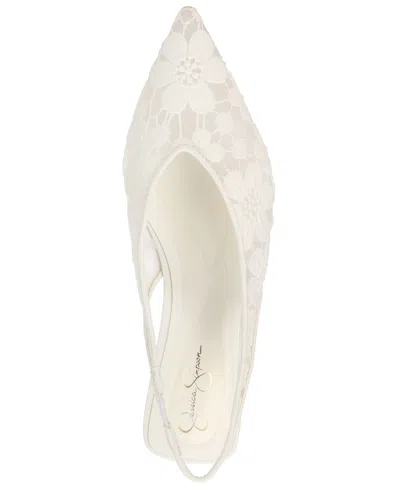 Jessica Simpson Mezzah Slingback Pointed Toe Flat In White