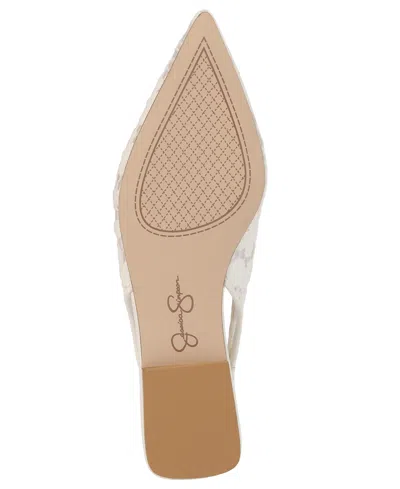 Jessica Simpson Mezzah Slingback Pointed Toe Flat In White