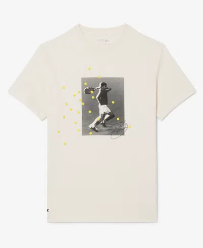 Lacoste Tennis X Novak Djokovic Graphic T-shirt In Neutral
