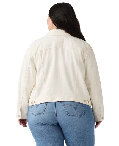 Levi's Plus Size Button-down Original Denim Trucker Jacket In Neutral