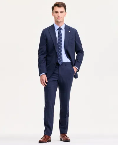Ted Baker Ted By  Men's Modern-fit Black Solid Wool-blend Suit Separate Jacket In Blue