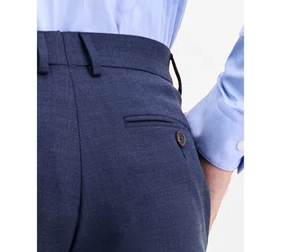 Ted Baker Ted By  Men's Modern-fit Stretch Black Solid Wool-blend Suit Separate Pants In Blue