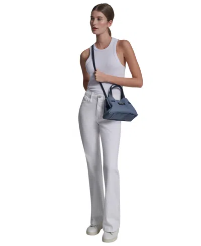 Dkny Bryar Snap Closure Small Satchel Bag In Blue