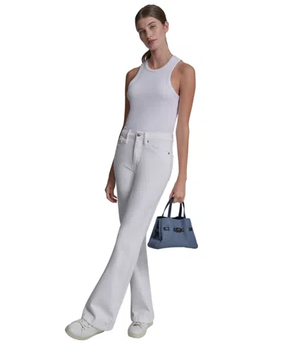 Dkny Bryar Snap Closure Small Satchel Bag In Blue