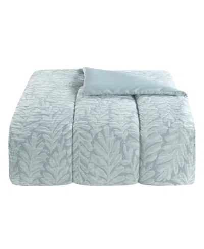 Enchante Accessories 9-pc. Reversible Jacquard Microfiber Comforter Set, King, Created For Macy's In Blue