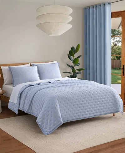 Ugg Devon  Braid Quilt Set, Twin/twin Xl In Blue