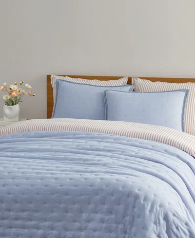 Ugg Devon  Braid Quilt Set, Twin/twin Xl In Blue