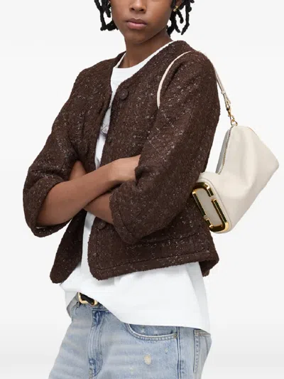 Marc Jacobs Leather Shoulder Bag Adjustable Detachable Strap In Neutral