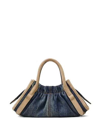 Marc Jacobs The Small Cristina Denim Suede Satchel In Blue