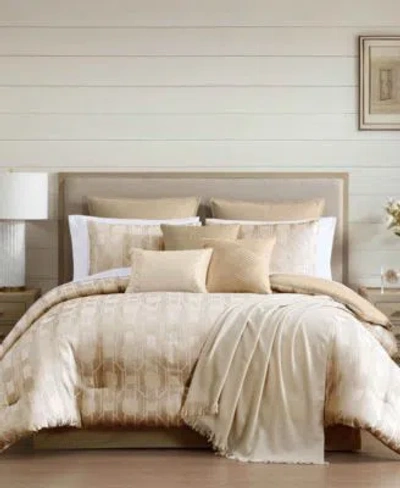 Macy's Macys Wade Geometric 14 Pc. Comforter Sets In Neutral